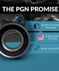 2 Pack Chrome Steel Sealed Ball Bearings 20x42x12mm For High RPM Performance Beefed Up Durability That Cuts Maintenance Reduces Replacements And Stands Up To Rough Conditions., single sealed bearing shown with USA-engineered packaging and ready-to-install fit