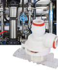 Auto Water Shut Off Valve Leakage Guard 304 Stainless Steel for RO Systems and Water Purifiers, DN10 visible in foreground
