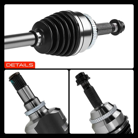 Detailed view of Front CV Axle Shaft Assembly Pair For Toyota Corolla 2003 2004 2005 2006 2007 2008 1.8L L4 Automatic Transmission