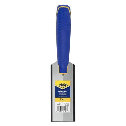 Gum Rubber Margin Float 6 Inch By 2 Inch With Comfort Grip Handle For Grout In Tight Spaces Under Toe Kicks Around Toilets And Cabinets Nonstick Pad And Steel Backing For Smooth Easy Cleaning.