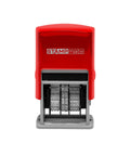 Top Shelf Self Inking Date Stamp With Adjustable Month Day Year Dial, compact red ink stamp for efficient office sorting.