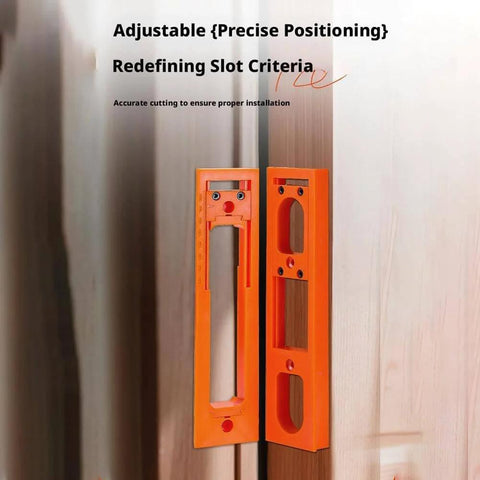 Door Hinge Jig Installation Kit With Adjustable Template And Milling Cutter for Precise Hinge Alignment