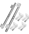 13.77 Inch Bearing Keyboard Slide Rails With Soft Close Under Desk Drawer Slides shown with mounting brackets