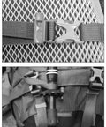 Close-up of straps and buckle on 40 Liter Mountaineer Backpack For Hiking And Camping Large Capacity Daypack With Waterproof Weatherproof Shell