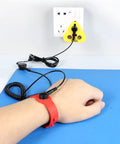 4 In 1 ESD Grounding Kit With Anti Static Wrist Strap ESD Plug Screw Stud And 10 Ft Grounding Cord With 2 Banana Jacks connected