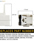 Refrigerator Start Relay And Capacitor Replacement For Whirlpool And Kenmore Fridges Fits W10416065 PS8746522 67003186, dimensions shown