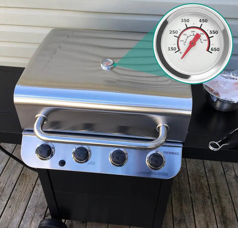 1.8 Inch Lid Temperature Gauge For Grills Replacement Parts No Fuss Install Grill Thermometer For Advantage And Tru Infrared Performance Series Heat Indicator Compatible With G4328L00W1 on stainless steel grill lid