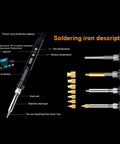 Heat Set Insert Tools Kit With 60W Digital Soldering Iron And 380 Brass Threaded Inserts M2 To M8 For 3D Printing And Plastic Projects
