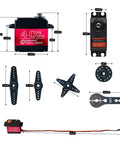 Four-Pack 40Kg Waterproof Digital Servo With 25T Arm High Torque For 1 To 8 1 To 10 1 To 12 RC Crawlers And Trucks