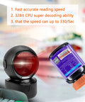 Automatic Omnidirectional Desktop Barcode Scanner Hands Free USB Wired QR Code Reader For 1D 2D Barcodes In Warehouses