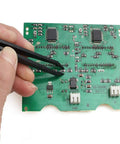 Antistatic Plastic Tweezers Kit For Electronics And Craftwork Handy Precision Black 6 Piece Set handling circuit board
