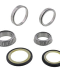 Steering Stem Bearing Seal Kit For Yamaha Includes Upper And Lower Tapered Bearings Cup And Cone Seals Water And Dirt Shield Grease Retention