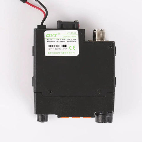 20W Dual Band Mobile Ham Radio For 2M And 70CM With Car Transceiver Kit rear panel with connectors and label
