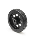 Heavy Duty 8 X 2 Inch R Trac Caster Wheels 2 Pack with black symmetrical polymer hubs designed for smoother rolling.