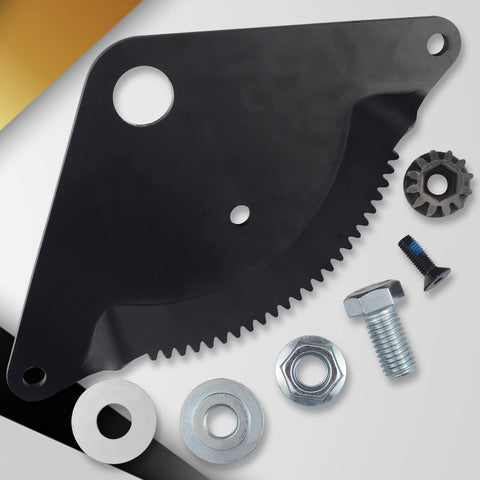 Steering Gear Rebuild Kit With Sector Plate Fits Craftsman AYP Poulan Weedeater Jonsered And Electrolux Lawn Mowers And Garden Tractors Replace Models 587738906 532194747 194732 532194732 Easy Install featuring sector plate, gears, and hardware.