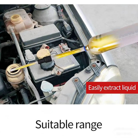 200cc Liquid Transfer Pump For Oil And Automotive Fluids Manual Drainer With Hose Dual Purpose Liquid Transfer And Filling Tool For Cars Motorcycles Boats And Equipment Maintenance Workhorse in engine bay