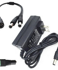 48W 12V 4A AC To DC Wall Adapter With 5.5mm x 2.1mm Female Plug, 1 To 2 Splitter Y Cable, 100cm Cable, Ideal for LED and 12V devices