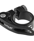 Beefy Aluminum Bike Seat Post Clamp With Quick Release Fits 28.6mm 31.8mm And 34.9mm For MTB Road And Casual Bikes Black