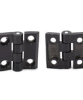 Zinc Alloy Door Switch Hinge With Double Spring, 39x40mm, Black Finish, for Screw Mount Cabinet Dampener, Set of Two