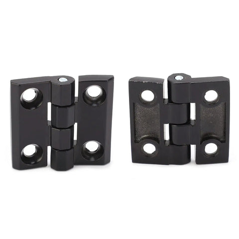 Zinc Alloy Door Switch Hinge With Double Spring, 39x40mm, Black Finish, for Screw Mount Cabinet Dampener, Set of Two