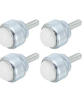 Pack Of Four 1 Inch Nylon Roller Ball Transfer Bearings With Durable Carbon Steel Caster Wheels For Smooth Conveyor Transport And Lightweight Furniture Mobility Easy Installation, top view.