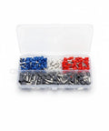 Top Shelf 200 Piece Wire Ferrule Kit With Tinned Copper Crimp Connectors For Stranded Wires And Assorted Pre Insulated Electrical Tube Terminals Plus Durable Storage Box For Secure Reliable Connections, open organizer case