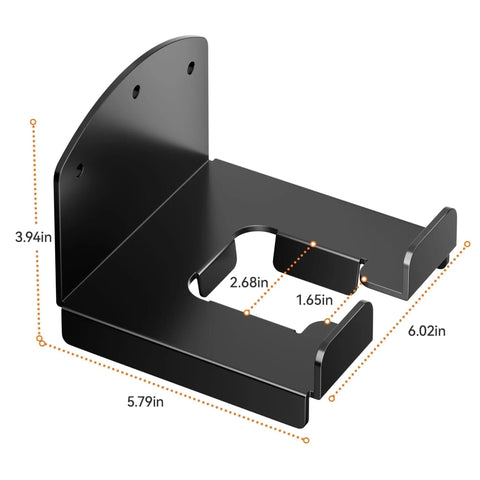 Heavy Duty Weed Wacker Wall Rack For Garage Storage With Hooks For Trimmer Blower And Lawn Equipment Durable Metal Tool Organizer Mountable On Wood Or Concrete Walls 5 Minute Quick Install showing detailed dimensions in inches