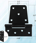 Heavy Duty Gate Hinges 3.5 Inch 6 Pack Extra Thick Industrial T Barn Door Hinges for Large Wooden Gates, black iron finish, rust resistant.