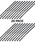 Twenty Pack Heavy Duty Fire Extinguisher Strap Replacement Mounts For Work Trucks RVs And Vans Keep Your Emergency Gear Locked Up Tight Rugged Trucker Approved Compatible 860 862 Bungee Clips black rubber straps laid out.