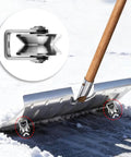 V Groove Wheel Pulley For Material Handling And Moving Jobs 201 stainless steel pulley shown with snow shovel attachment