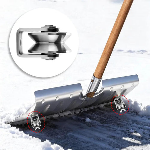 V Groove Wheel Pulley For Material Handling And Moving Jobs 201 stainless steel pulley shown with snow shovel attachment