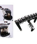 9 Slot Golf Club Organizer For Bag And Stand Putter Holder Iron And Driver Separator Divider System in use and detached