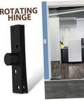 360 Degree Heavy Duty Hidden Bookcase Hinges Stainless Steel Shaft Invisible Door Hinge Hardware Black Finish