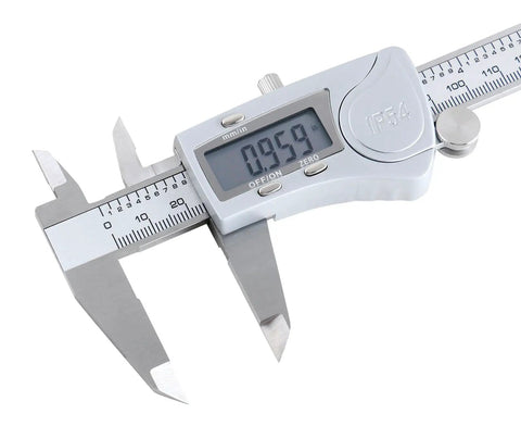 Digital Caliper 0 To 6 Inches 0 To 150 Millimeters With 0.0005 Inch 0.01 Millimeter Resolution Large LCD IP54 Water Resistant No Nonsense Tough Tool For Pros 4 Way Inside Outside Depth And Step Measurements Made With Hardened Stainless Steel