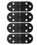 Zinc Alloy Flip Hinge Set Black Flap Cabinet Hardware Four Piece For Folding Tables And Sewing Machine Counters