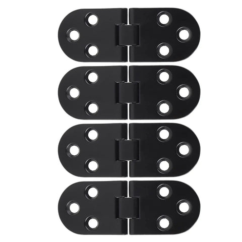 Zinc Alloy Flip Hinge Set Black Flap Cabinet Hardware Four Piece For Folding Tables And Sewing Machine Counters