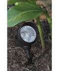 Killer LED Spot Light With Adjustable Knuckle In Black Finish 3W LED Landscape Accent Light near plant stem
