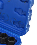 Open blue storage box of 14Pcs Nut Remover Extractor Kit For Damaged Bolts And Rusty Nuts 3/8in Hex Socket Set showing extractors.
