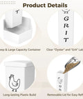 Product details of Slick 4 Pieces Hanging Auto Gravity Dispenser For Your Backyard Gang, featuring large containers and clear labeling.