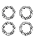 4 Pack Bike Ball Bearing Cages With 7 Balls 20.5 Mm Outer Diameter 13.5 Mm Inner Diameter Crank And Wheel Bearing Retainer Set