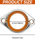 Reusable Thermostat Water Neck Housing Gasket With One Eighth Inch Beefy Aluminum Carrier And Molded Silicone Insert Heavy Duty Chevy SBC BBC Engine Water Pump Seal Replacement Orange, 4.1in