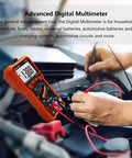 Auto Ranging Digital Multimeter For DIYers With 6000 Counts For AC DC Voltage And Current Resistance Capacitance Diode Test in use