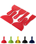 Six Pack Plastic Putty Knife Set With 1.5 To 6 Inch Flexible Solvent Resistant Scrapers For Spackling Patching And Painting