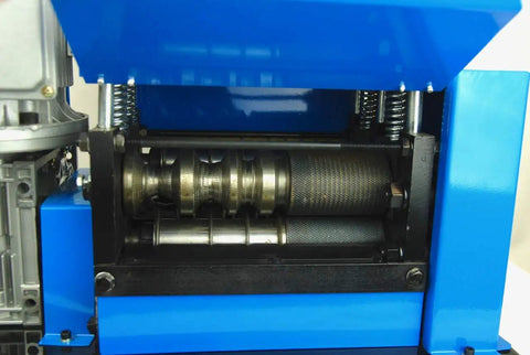 Close-up of WS 212 Wire Stripping Machine With Nine Cutting Channels For Copper And Other Wires Auto Feed And Cut System