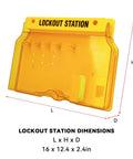 Lockout Tagout Station With Cover And 10 Pack Safety Padlocks Keyed Different Grab And Go Wall Mountable LOTO Kit Storage Board