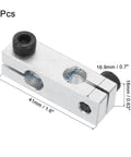 Four Pack Aluminum Alloy Cross Type Rail Guide Connectors For 8 mm Linear Rails Includes Screws Built For CNC Machines And Automation Gear