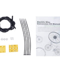 Manual and components of 48V 1000W E Bike Conversion Kit With 29 Inch Front Wheel And Hub Motor For Disc And V Type Brakes
