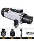 Built Tough 12kw Air Cooled Cnc Spindle Motor Delivering 24000rpm Torque On 800hz Power With Iso30 Or Hsk63 Mounts side view