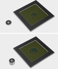 Color Changing Magnetic Field Viewing Film For 4 By 4 Inches Magnetic Flux Display with magnets on olive finish surface