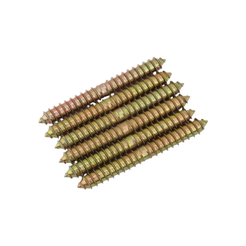50 Pieces Hanger Bolt Double Ended Self Tapping Screws For Wood To Metal Dowels Furniture Fixing M6x60 Dual End
